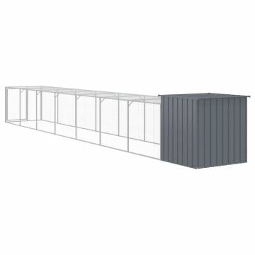 Galvanised Steel Chicken Cage with Run - 110x813x110 cm