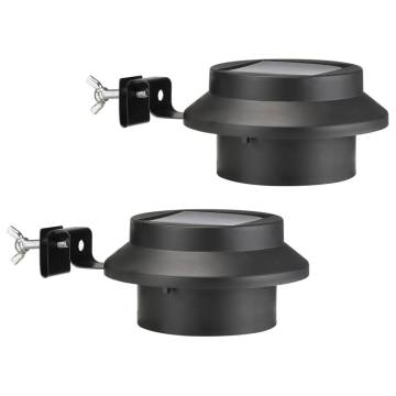 HI Solar LED Gutter Light Set - 2 pcs Black | Hipomarket