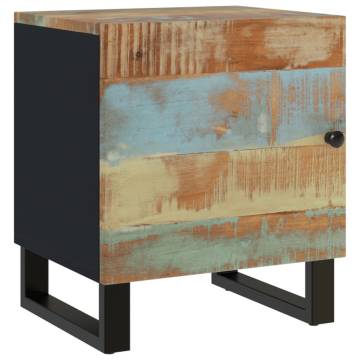 Unique Solid Wood Bedside Cabinet | Industrial 40x33x46 cm