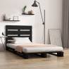 Bed Frame Black 100x200 cm Solid Wood Pine Colour black Size 100 x 200 cm 