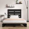 Stylish Black Bed Frame - 100x200 cm Solid Pine Wood