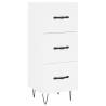 Stylish Highboard in White | 34.5x34x180 cm Engineered Wood