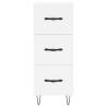 Stylish Highboard in White | 34.5x34x180 cm Engineered Wood