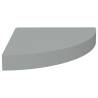 Floating Corner Shelves 2 pcs Grey - Stylish Home Decor