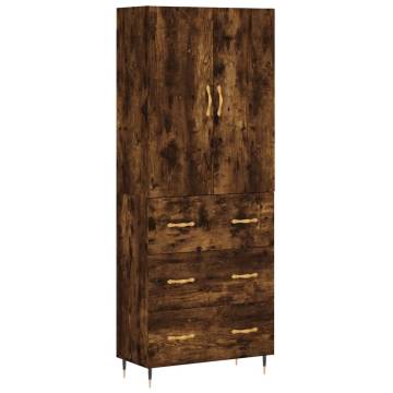 Stylish Highboard Smoked Oak - 69.5x34x180 cm | HipoMarket