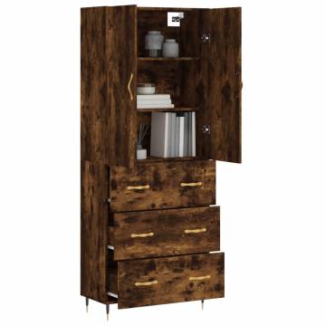 Stylish Highboard Smoked Oak - 69.5x34x180 cm | HipoMarket