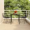 3 Piece Garden Dining Set Black Poly Rattan Colour black Size 80 x 80 x 74 cm Number of 2 