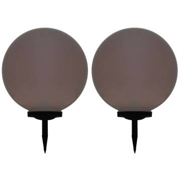 Outdoor Solar Lamps 2 pcs LED Spherical 50 cm RGB