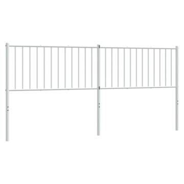 Stylish Metal Headboard White for Beds - 193 cm