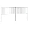 Stylish Metal Headboard White for Beds - 193 cm