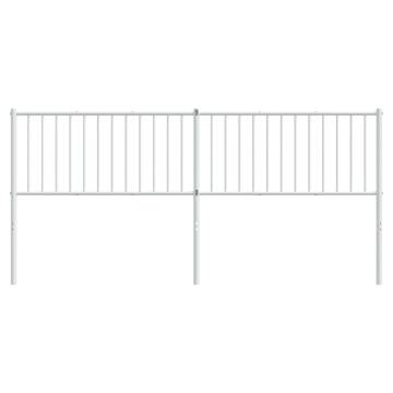 Stylish Metal Headboard White for Beds - 193 cm