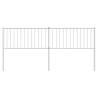 Stylish Metal Headboard White for Beds - 193 cm