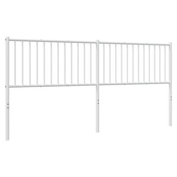 Stylish Metal Headboard White for Beds - 193 cm