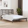 Bed Frame Grey Solid Wood Pine 150x200 cm King Size Colour grey Size 150 x 200 cm 