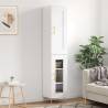 Highboard High Gloss White 34.5x34x180 cm Engineered Wood Colour high gloss white Quantity in Package 1 Model 1 glass door 