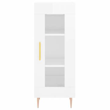 Highboard High Gloss White - Stylish Engineered Wood Furniture