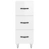 Stylish Highboard High Gloss White | Durable Engineered Wood