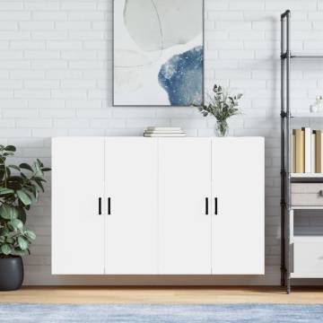 Elegant Wall Mounted Cabinets - 2 pcs White | Hipomarket