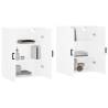 Elegant Wall Mounted Cabinets - 2 pcs White | Hipomarket