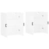 Elegant Wall Mounted Cabinets - 2 pcs White | Hipomarket