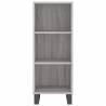 Elegant Highboard Grey Sonoma | 34.5x34x180 cm Engineered Wood