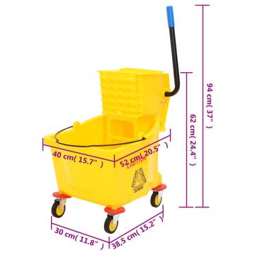 Durable Cleaning Trolley with Mop Bucket – Organised & Practical