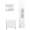 3 Piece High Gloss White Bathroom Furniture Set | Hipo Market