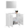 3 Piece High Gloss White Bathroom Furniture Set | Hipo Market