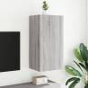 TV Wall Cabinet with LED Lights - Grey Sonoma