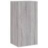 TV Wall Cabinet with LED Lights - Grey Sonoma