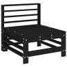 7 Piece Garden Lounge Set - Black Solid Wood Pine | HipoMarket