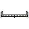 Kids Bed Frame Black 90x200 cm - Solid Pine Wood | Hipo Market