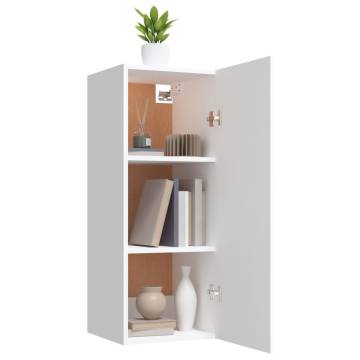 Hanging Wall Cabinet White 34.5x34x90 cm - Stylish Storage