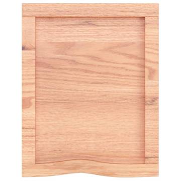 Light Brown Bathroom Countertop - 40x50 cm Solid Wood