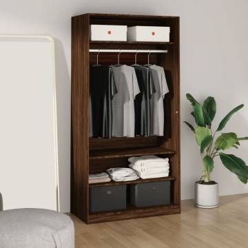 Brown Oak Wardrobe - Stylish Storage Solution | HipoMarket