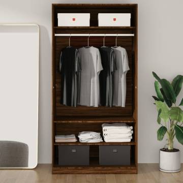 Brown Oak Wardrobe - Stylish Storage Solution | HipoMarket