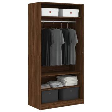 Brown Oak Wardrobe - Stylish Storage Solution | HipoMarket