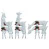 Christmas Reindeers 6 pcs - White Cold Mesh | Hipomarket