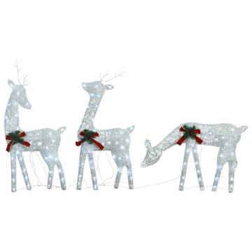 Christmas Reindeers 6 pcs - White Cold Mesh | Hipomarket