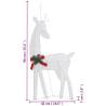 Christmas Reindeers 6 pcs - White Cold Mesh | Hipomarket