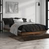 Brown Oak Bed Frame 120x190 cm - Stylish & Durable Design