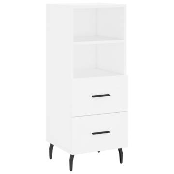 Stylish Highboard White - 34.5x34x180 cm Engineered Wood