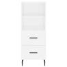 Stylish Highboard White - 34.5x34x180 cm Engineered Wood