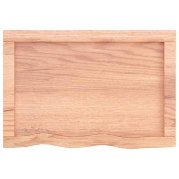 Light Brown Wooden Bathroom Countertop - 60x40cm | HipoMarket