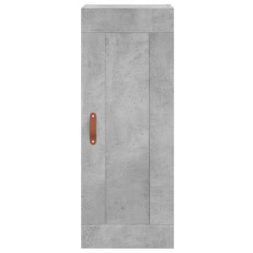 Elegant Highboard in Concrete Grey | 34.5x34x180 cm