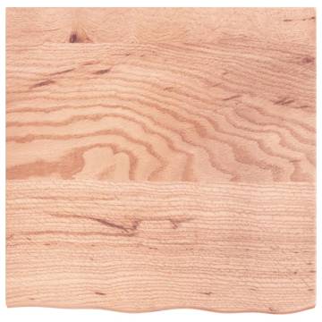 Light Brown Solid Wood Bathroom Countertop - 60x60 cm