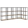 4-Layer Shelves Set - Anthracite Steel & Engineered Wood