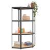 4-Layer Shelves Set - Anthracite Steel & Engineered Wood