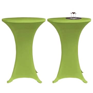 Stretch Table Cover 4 pcs 70 cm Green for Celebrations