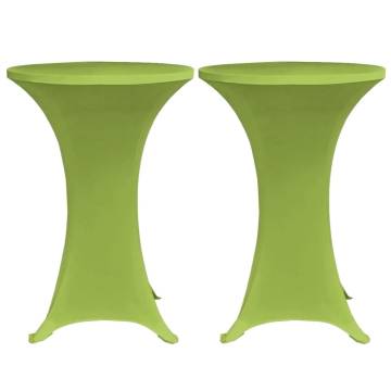 Stretch Table Cover 4 pcs 70 cm Green for Celebrations